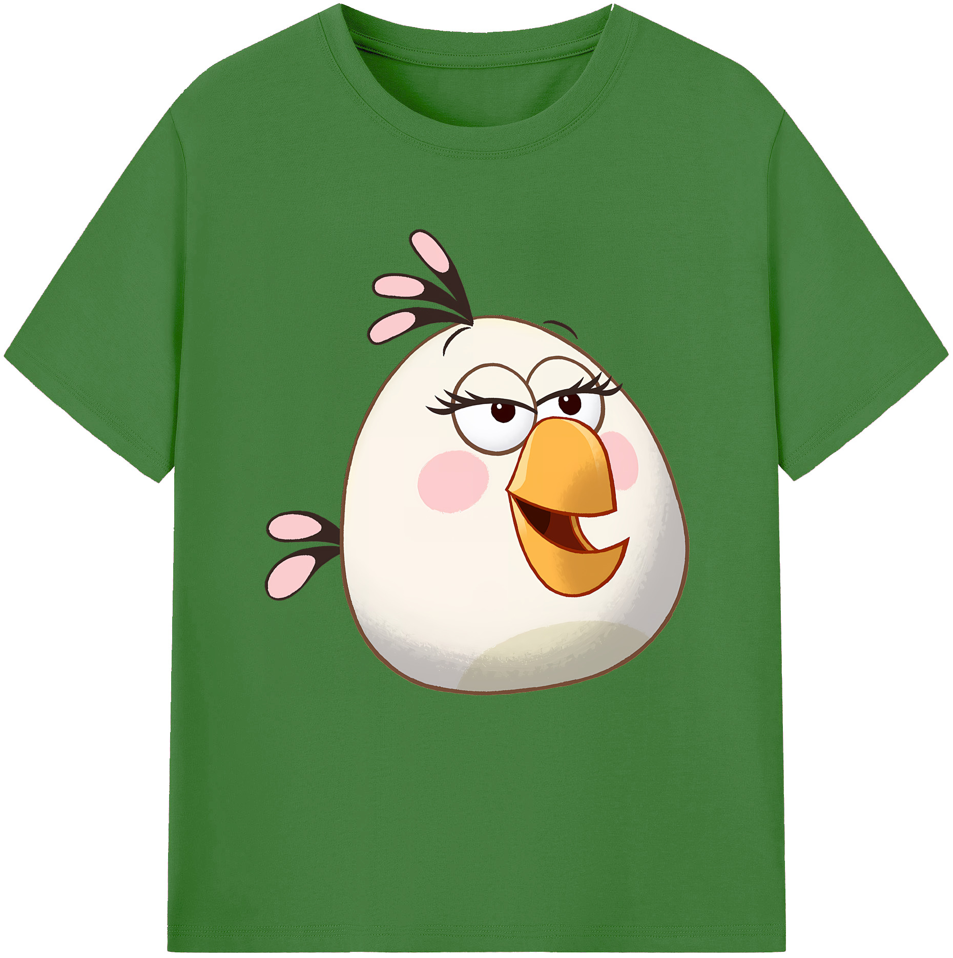 （画像用） Angry Birds アングリーバード レディースカジュアルプリントTシャツ（綿100％）